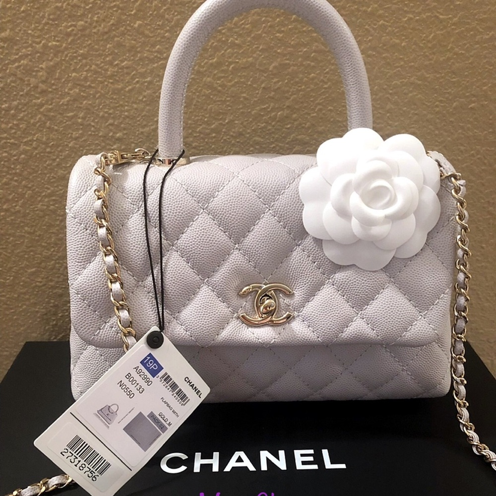 Chanel Gray 19P Coco Handle Mini